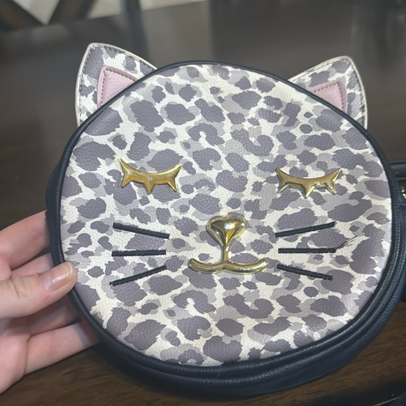 Betsy Johnson Cheetah Cat Crossbody Purse Bag - Picture 1 of 9